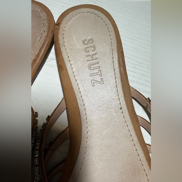 SCHUTZ Suede Sandals with Silver rhinestone - Picture 2 of 7